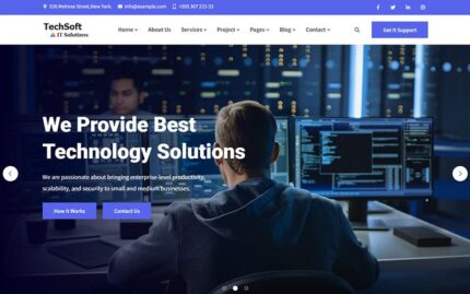 TechSoft - IT Solution & Business Services HTML5 Responsive Website Template