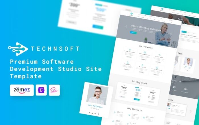 TechSoft - Templat Situs Web Studio Pengembangan Perangkat Lunak