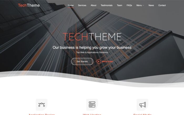 TechTheme | Template Situs Web Responsif Serbaguna untuk Layanan Bisnis dan Solusi TI