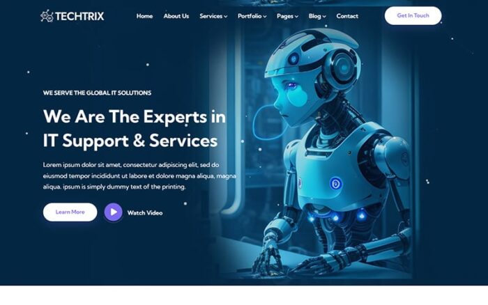 Techtrix - Template Situs Web Responsif HTML5 untuk Startup TI & Solusi Teknologi