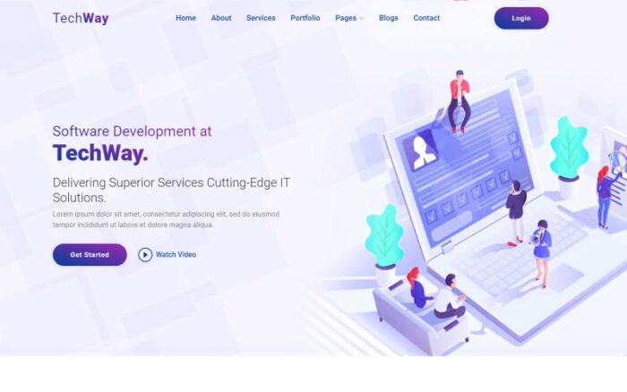 Techway - Template Situs Web Responsif Serbaguna Pengembangan Perangkat Lunak & Layanan Bisnis