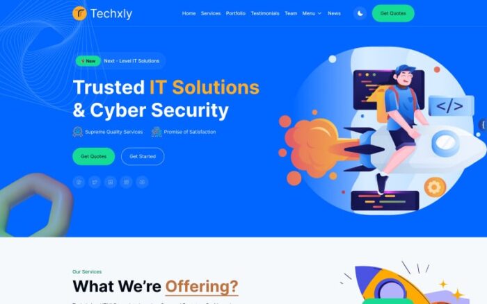 Techxly | Template Situs Web Responsif Serbaguna Solusi TI & Layanan Bisnis