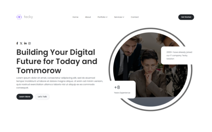 Tecky - IT Solutions And Consulting HTML Theme