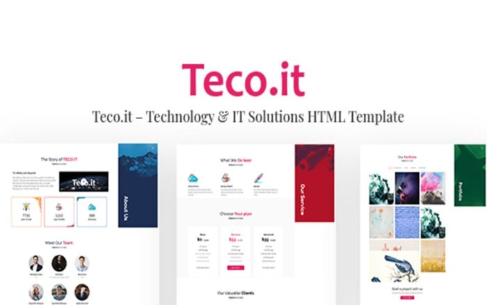 Teco.it – Template Situs Web HTML Solusi Teknologi & TI