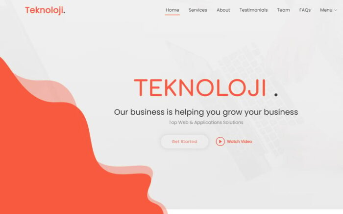 Teknoloji - Template Halaman Arahan Layanan Bisnis & Teknologi