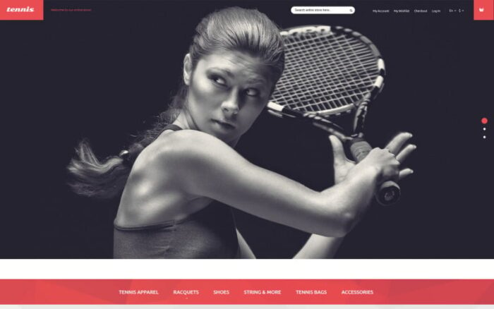 Tennis Equipment Magento Theme