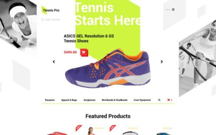 Tennis Pro OpenCart Template