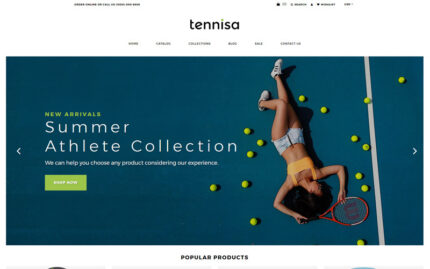 Tennisa - Tema Shopify Bersih Toko Tenis