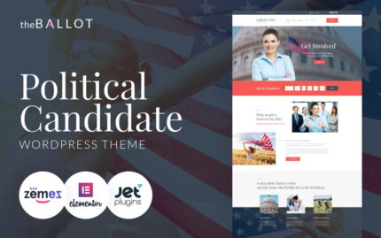 Surat Suara - Kandidat Politik WordPress ElementorTheme