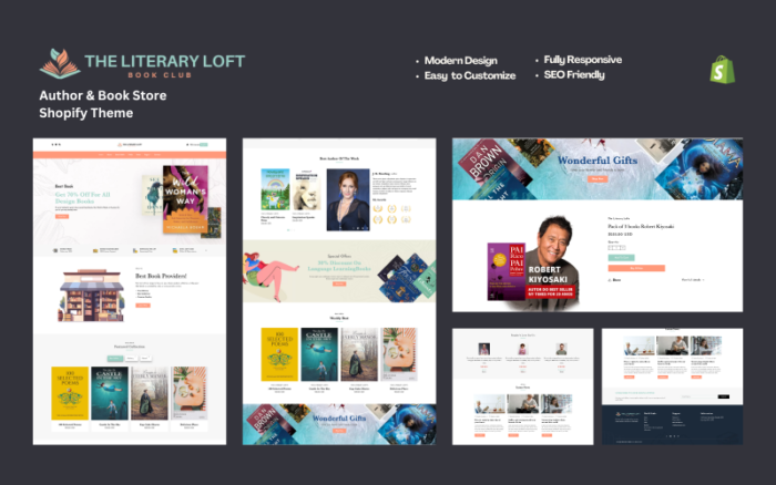 The Literary Loft - Tema Shopify Penulis & Toko Buku