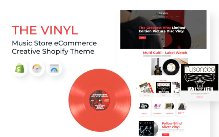 Vinyl - Tema Kreatif Shopify eCommerce Toko Musik