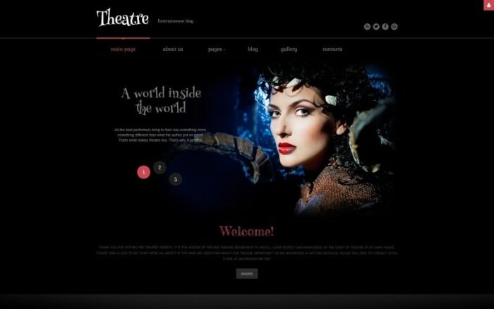 Templat Joomla Pertunjukan Teater