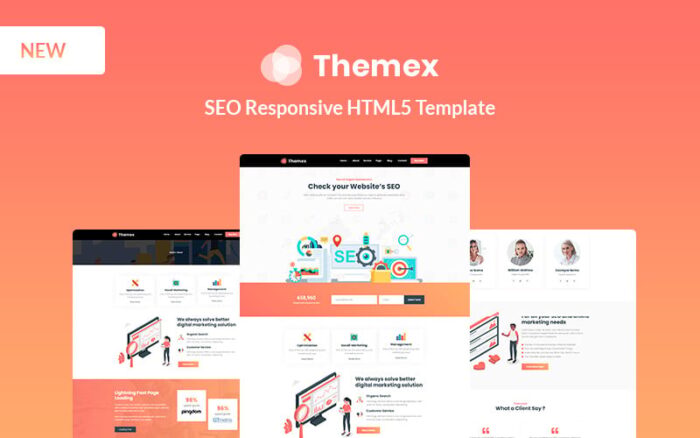 Themex - Template Situs Web Responsif SEO