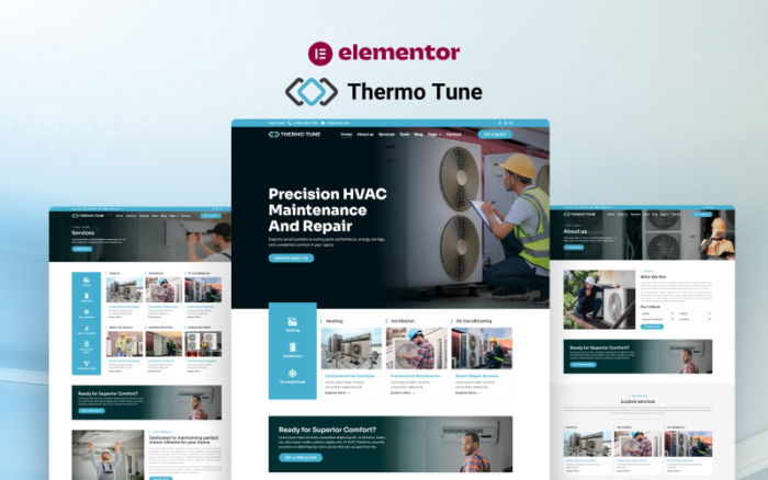 ThermoTune — Kit Template Perbaikan AC Elementor