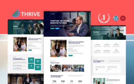 Thrive Business Consultation WordPress Elementor Template