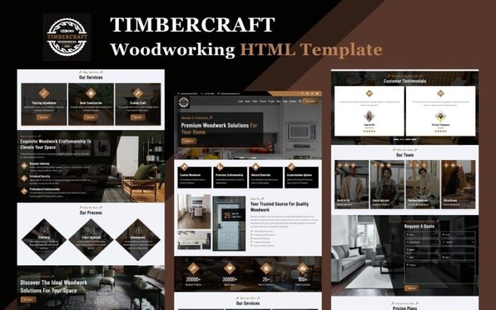 TimberCraft - Template Situs Web HTML5 untuk Tukang Kayu dan Pertukangan Kayu