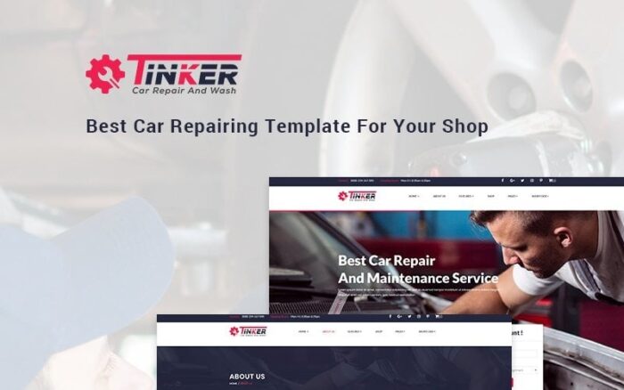 Tinker - Template Situs Web Perbaikan Mobil Terbaik