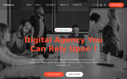 TishAgency – Digital Agency WordPress Theme