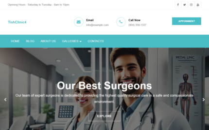 TishClinic4 - Medical Clinic WordPress Theme