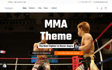 Tishfy14 - Martial Arts Shopify 2.0 theme