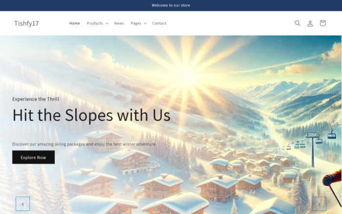 Tishfy17 - Skiing Shopify 2.0 Theme