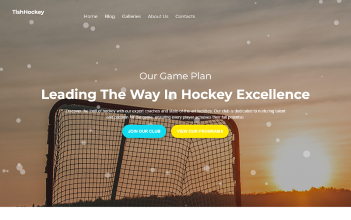 TishHockey - Tema WordPress Klub Hoki