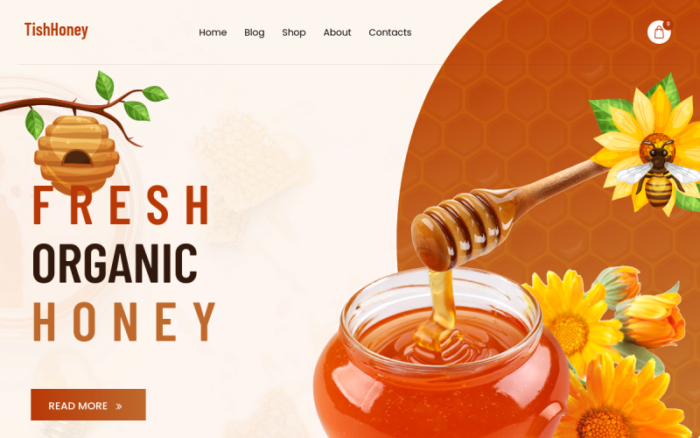 TishHoney - Tema WordPress Toko Madu