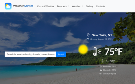 TishWeatherHTML – Weather Forecast HTML Template