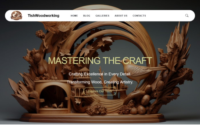 TishWoodworking - Template WordPress Pertukangan Kayu