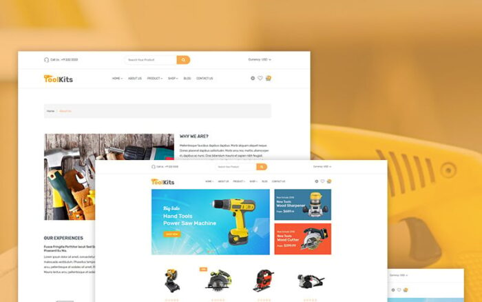 Toolkits - Tema Toko Perkakas dan Peralatan Shopify