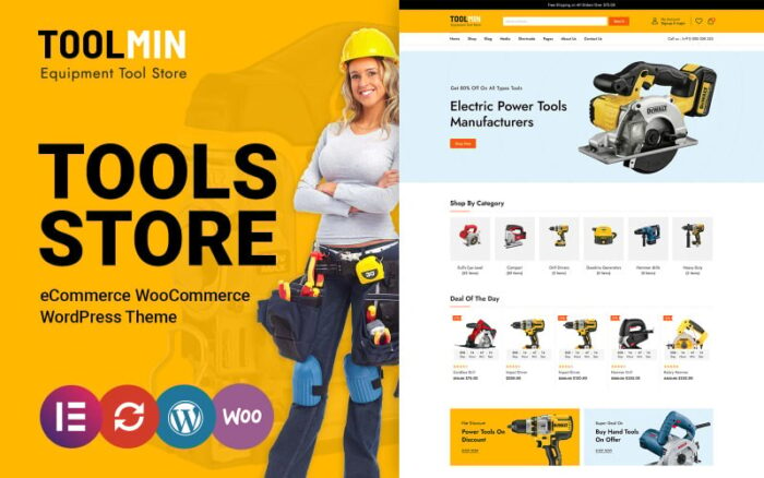 ToolMin - Tema WooCommerce Alat Peralatan Listrik