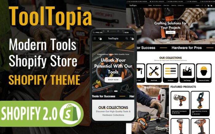 ToolTopia - Tema Responsif Shopify untuk Perkakas & Perkakas Premium untuk Tukang Ledeng & Konstruksi