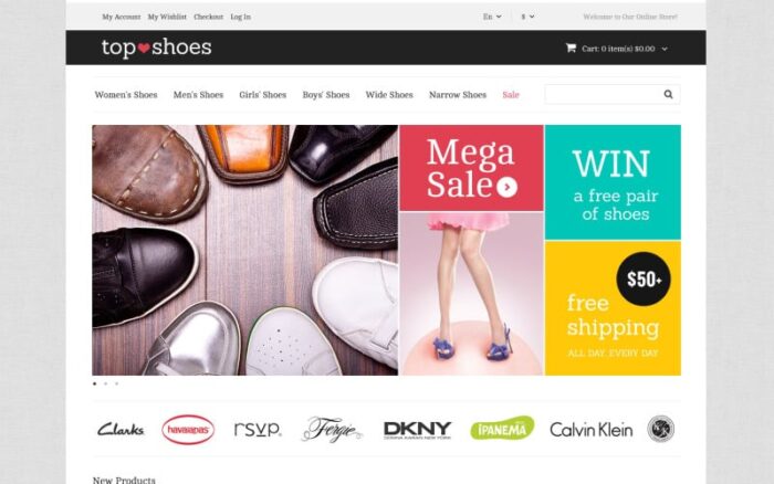 Tema Magento Toko Sepatu Teratas