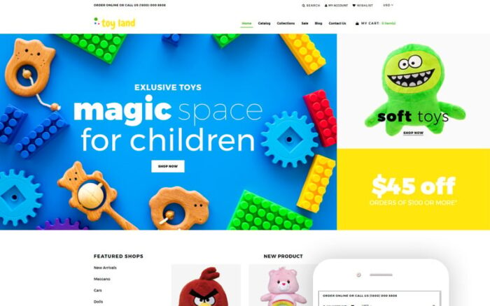 Toy Land - Tema Shopify Bersih Siap Pakai untuk Toko Mainan