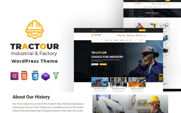 Tractour - Tema WordPress Industri/Manufaktur