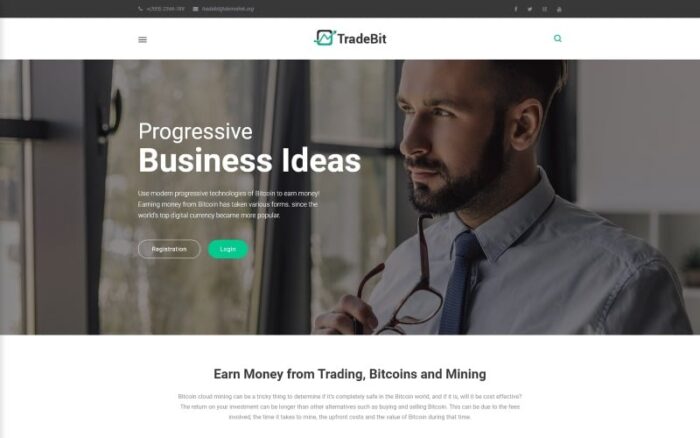 TradeBit - Tema WordPress Perdagangan Bitcoin