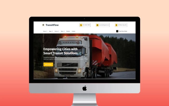 TransitFlow | Template HTML Solusi Pengangkutan Barang