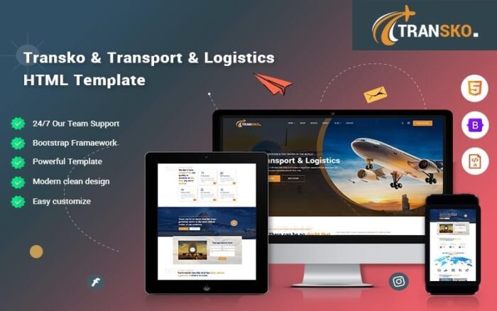 Transko - Template Situs Web Logistik Transportasi