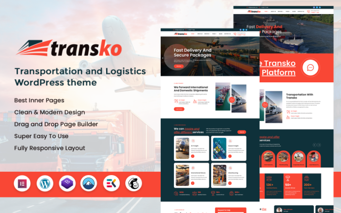 Transko - Tema WordPress Transportasi dan Logistik