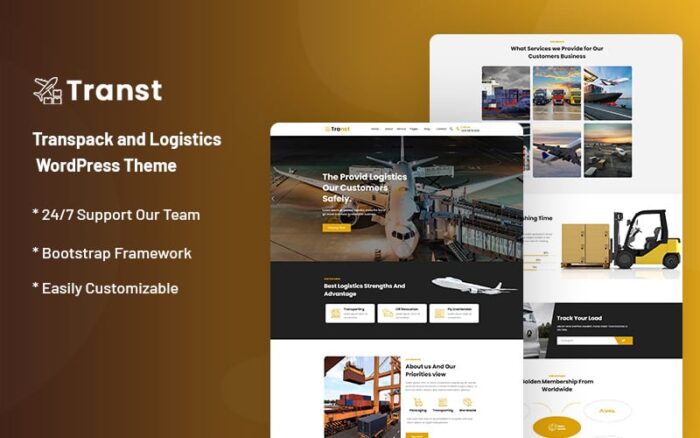 Transt - Tema WordPress Layanan Logistik dan Transpack