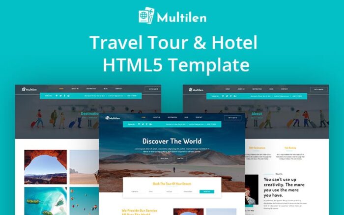 Template HTML5 untuk Situs Web Pemesanan Hotel dan Tur Perjalanan