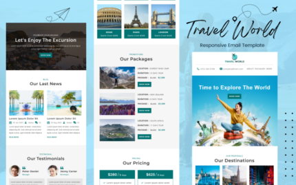 Travel World – Responsive Email Template