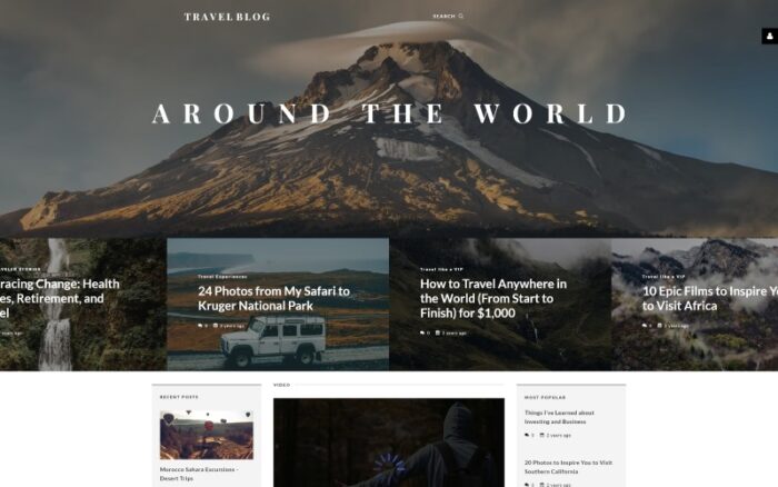 TravelBlog - Template Joomla Panduan Perjalanan