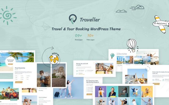 Traveller – Tema WordPress Elementor Pemesanan Perjalanan & Tur