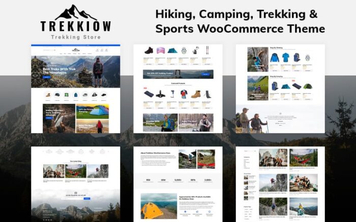 Trekkiow - Tema WooCommerce Toko Pendakian, Perkemahan, Trakking & Olahraga