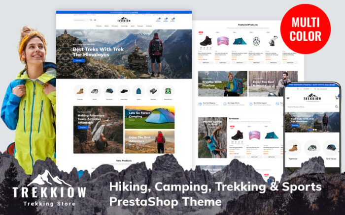 Trekkiow - Tema PrestaShop untuk Hiking, Berkemah, Trekking, dan Olahraga