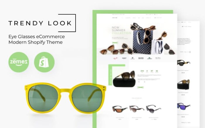 Tampilan Trendi - Tema Shopify Modern eCommerce Kacamata