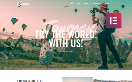 TripSpot - Tema WordPress Elementor Perjalanan