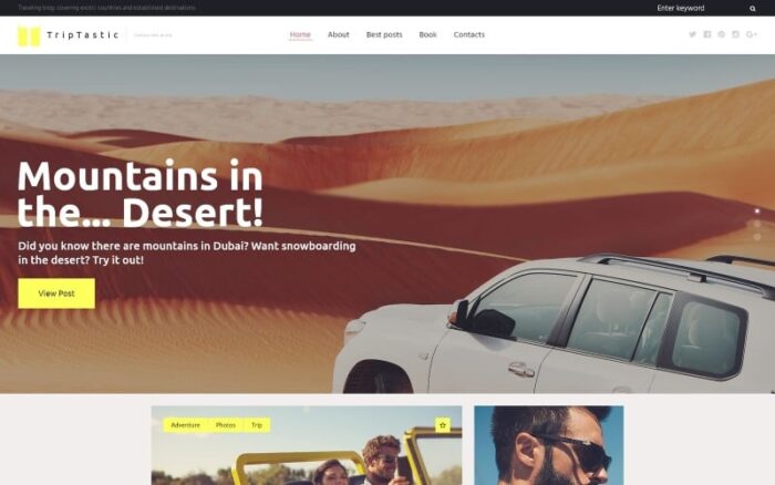 TripTastic - Tema WordPress Blog Perjalanan