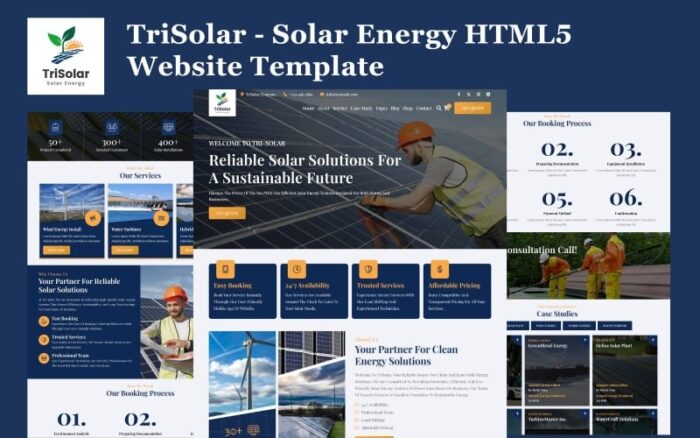 TriSolar - Template Situs Web HTML5 Energi Surya